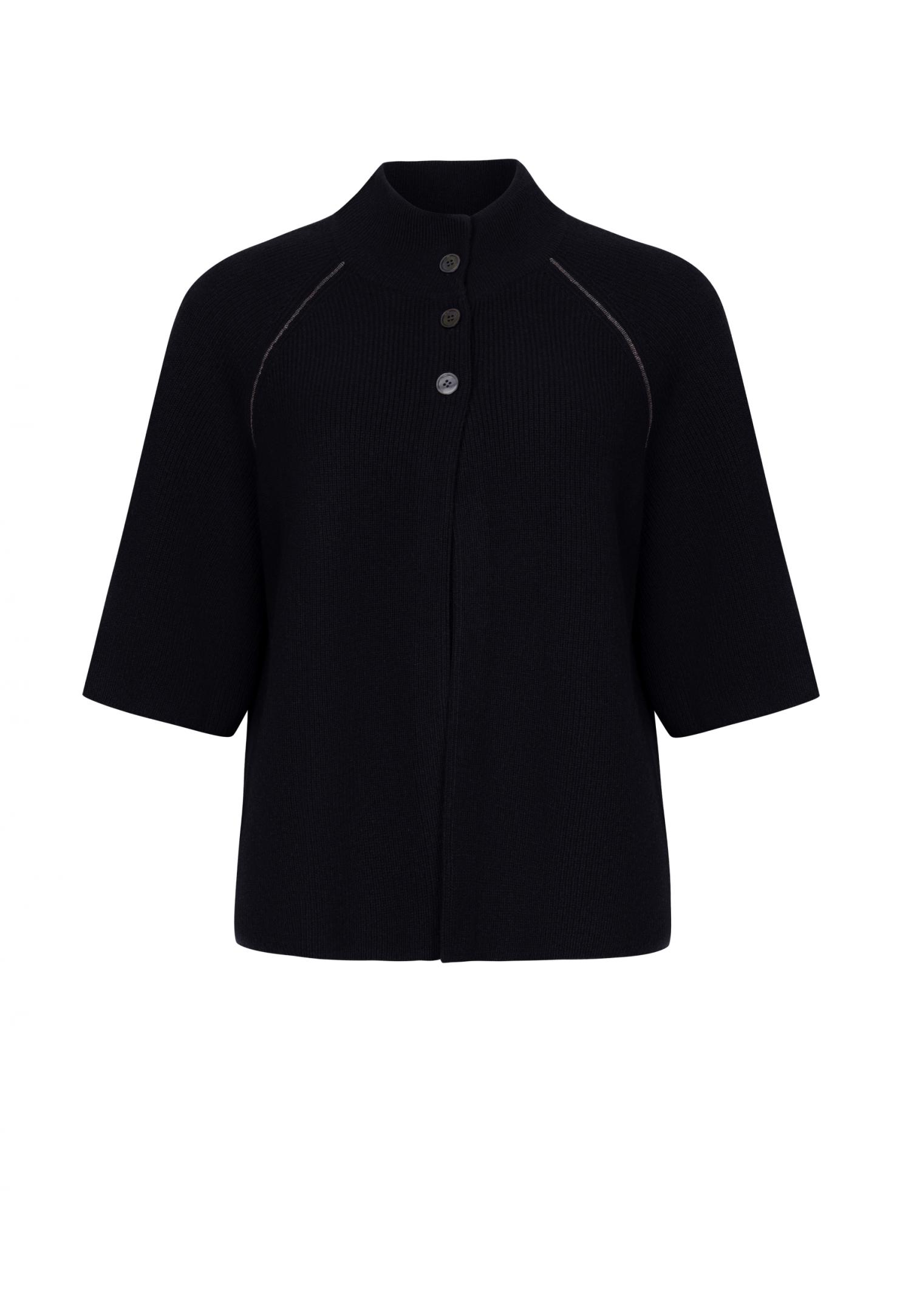 Short raglan knit cardigan