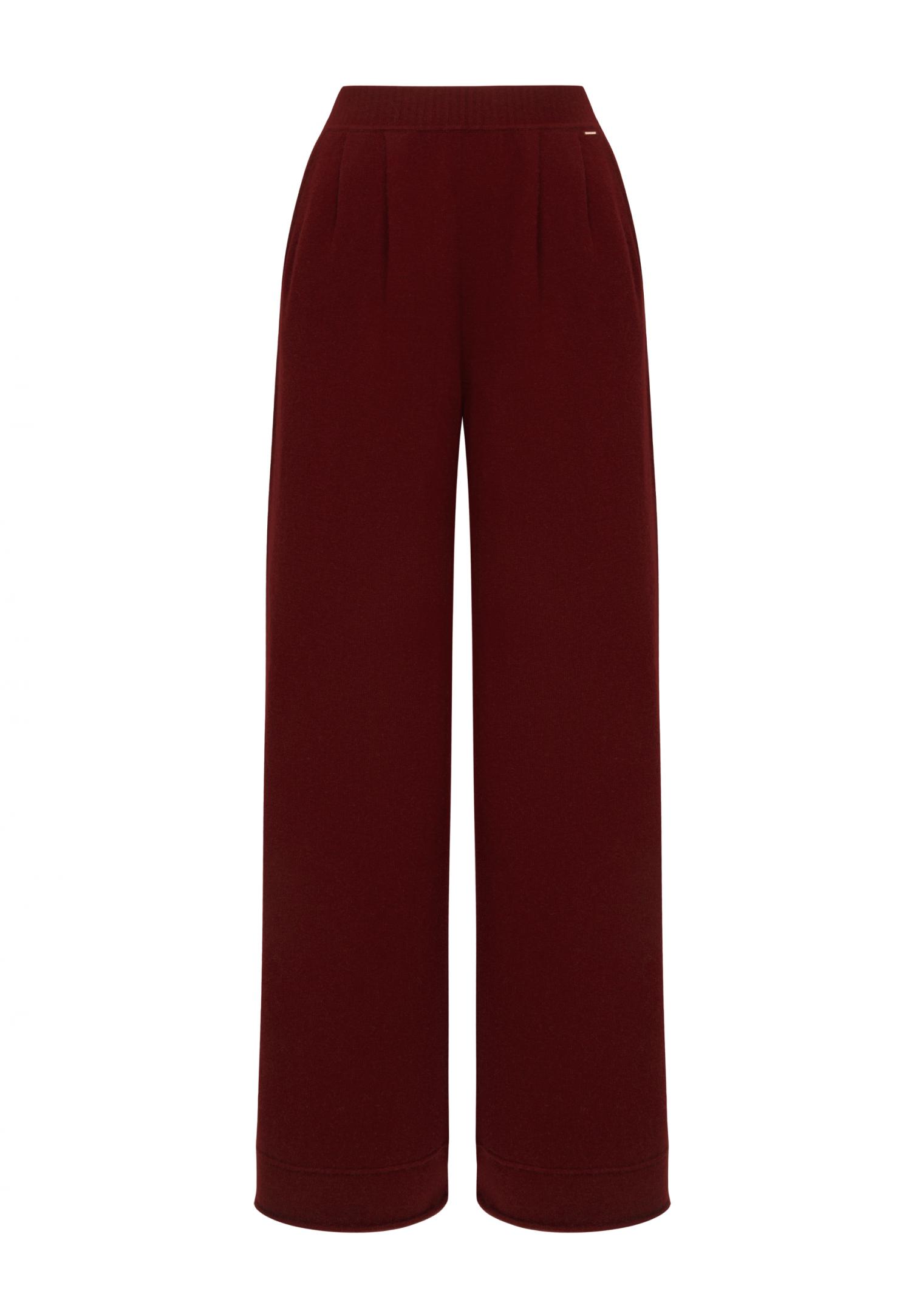 Wide-leg knit trousers