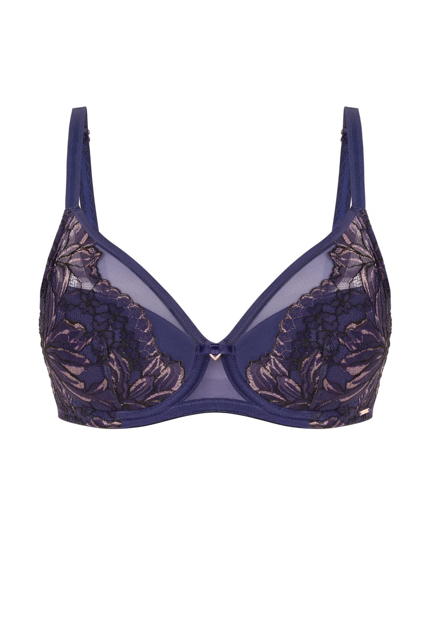 Underwired half padded bra