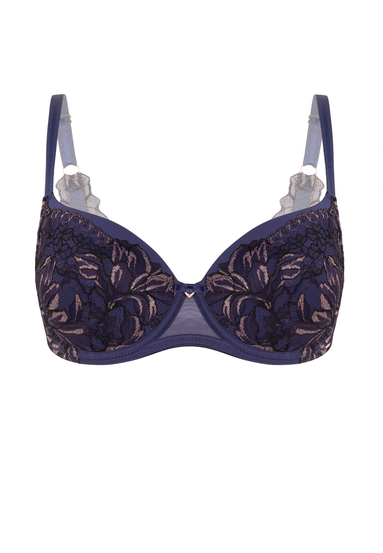 Underwired moulded push-up cup bra