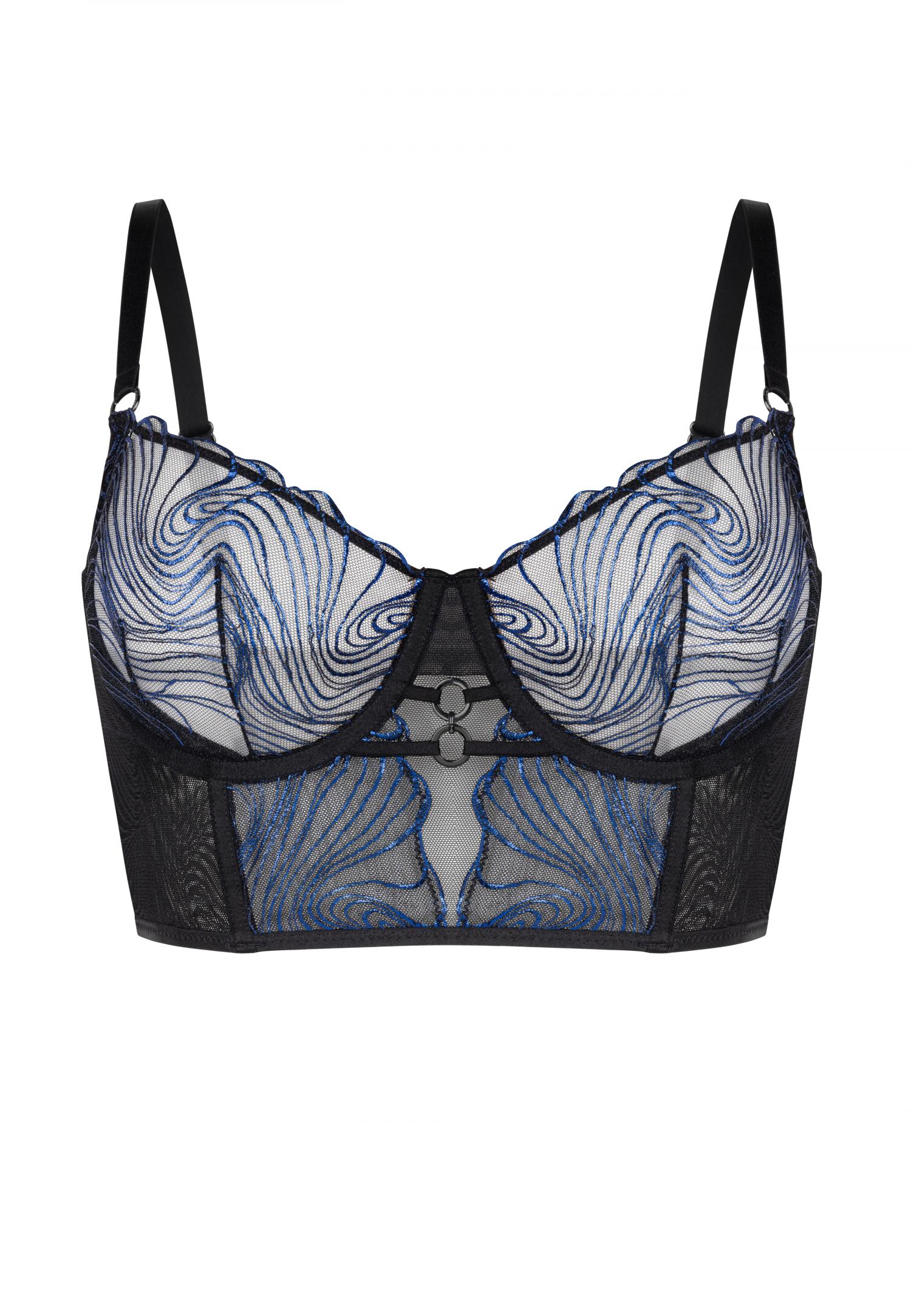 Underwired soft cup half corset