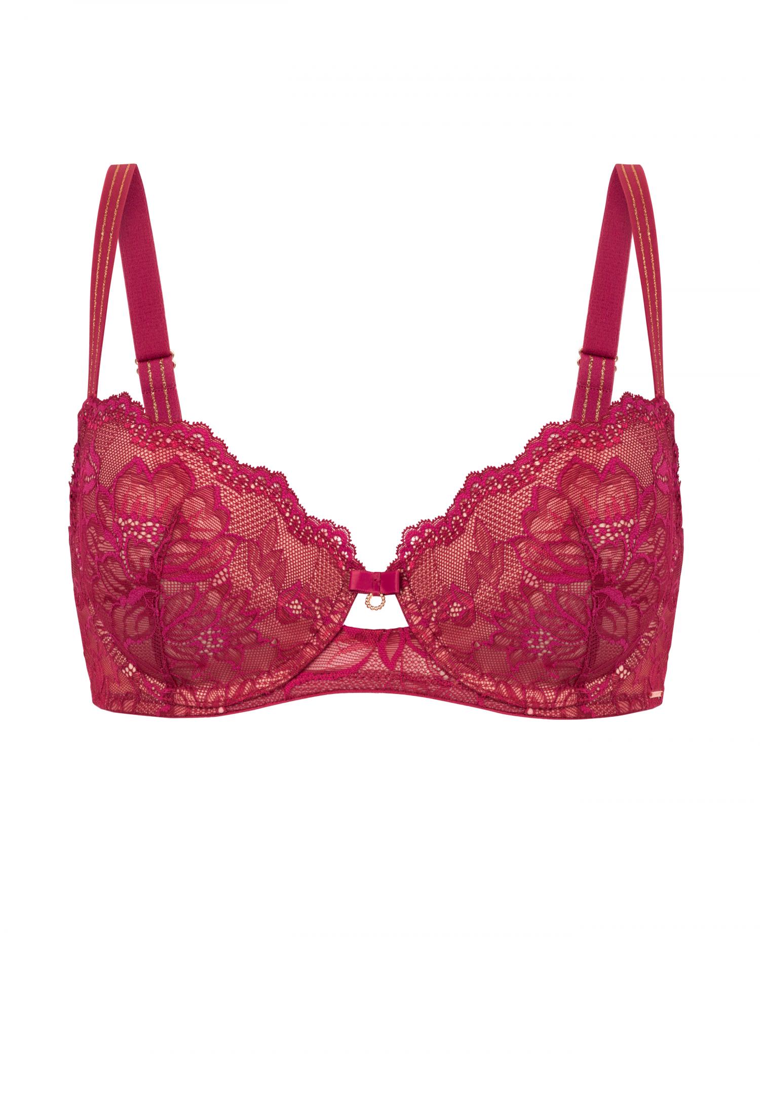 Underwired moulded cup bra with removable push-up